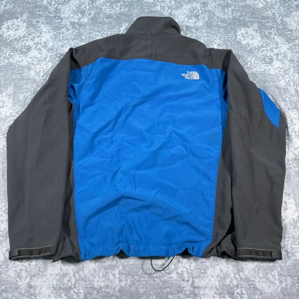 The North Face Apex Bionic Jacket Mens Medium Blue Grey Softshell Windproof Coat